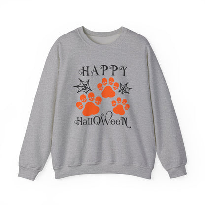 Happy Halloween Paw Print Crewneck