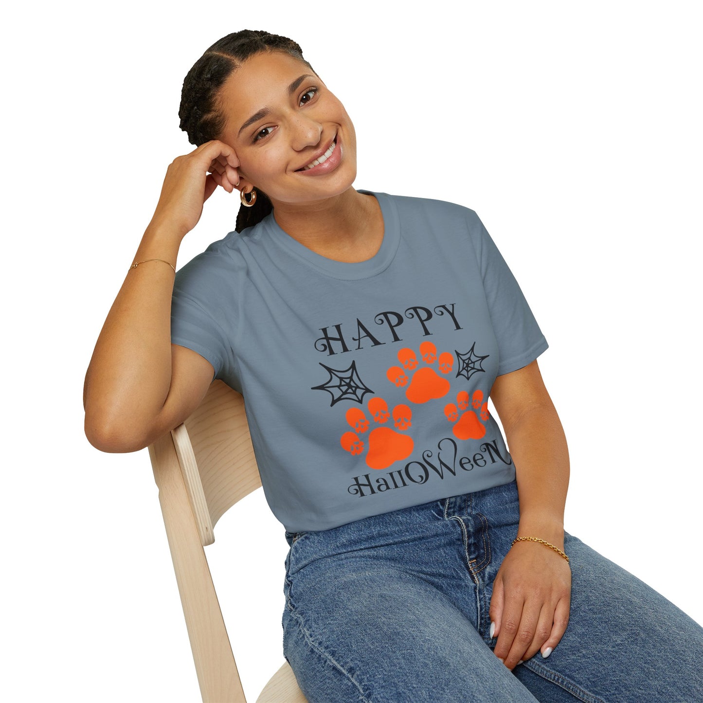 Happy Halloween Paw Print Tee