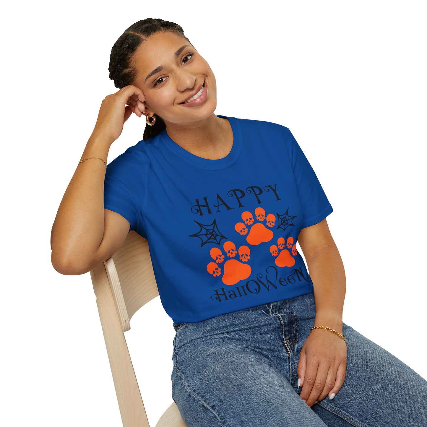 Happy Halloween Paw Print Tee