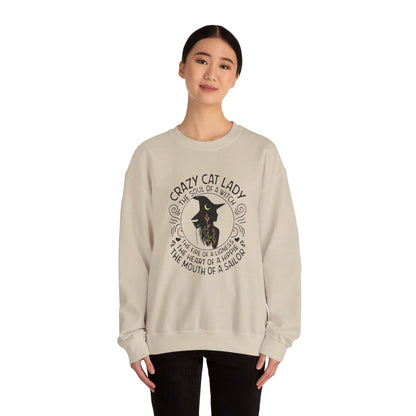 Crazy Cat Lady Halloween Crewneck