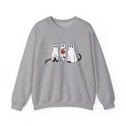 Black Cat Ghosts Halloween Crewneck