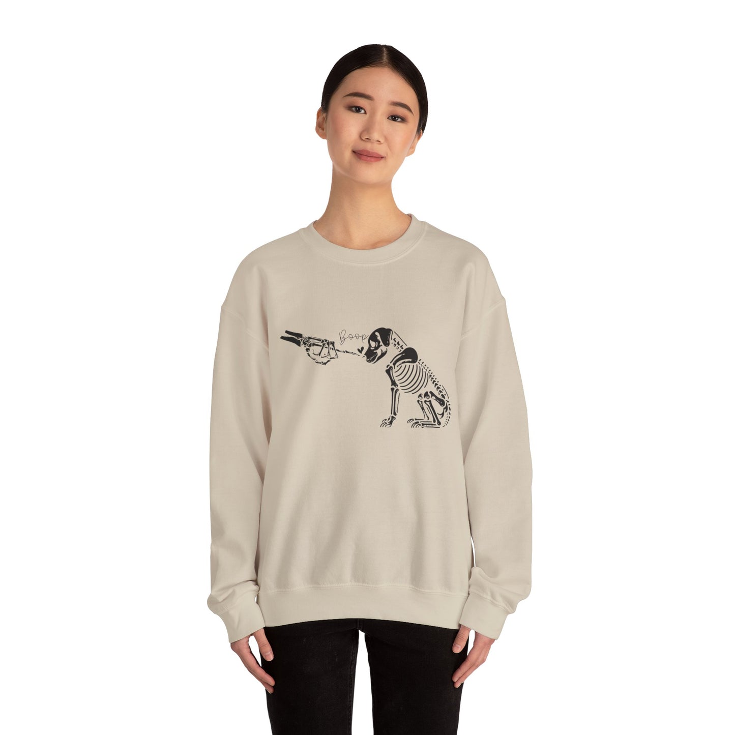 Skeleton Dog Boop Halloween Crewneck