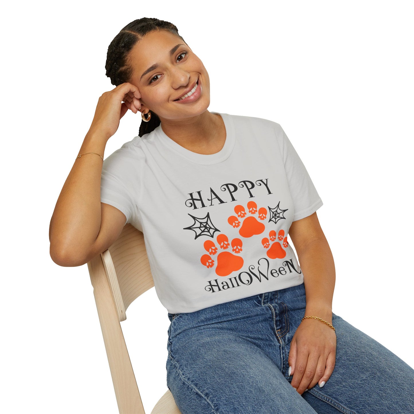 Happy Halloween Paw Print Tee