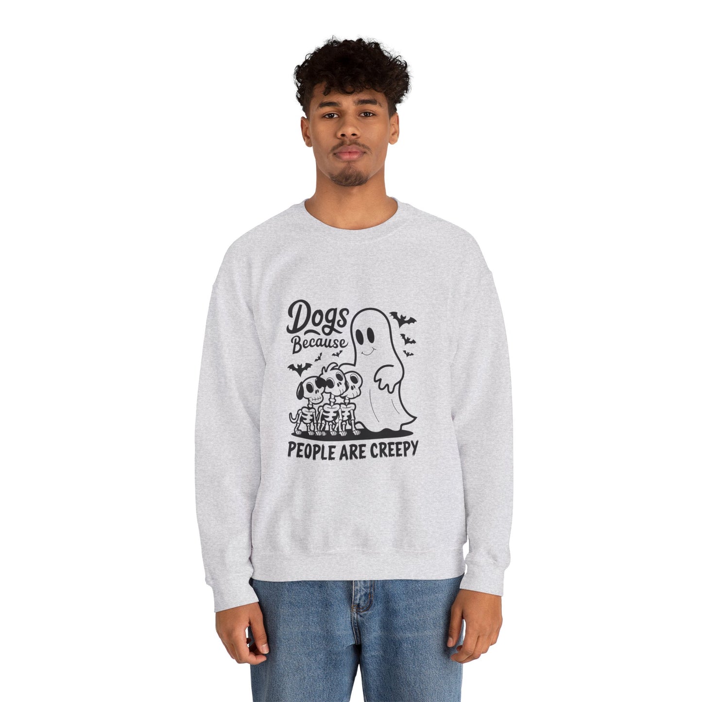 Dogs, Because People Are Creepy Halloween Crewneck