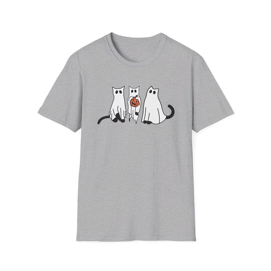 Black Cat Ghosts Halloween Tee