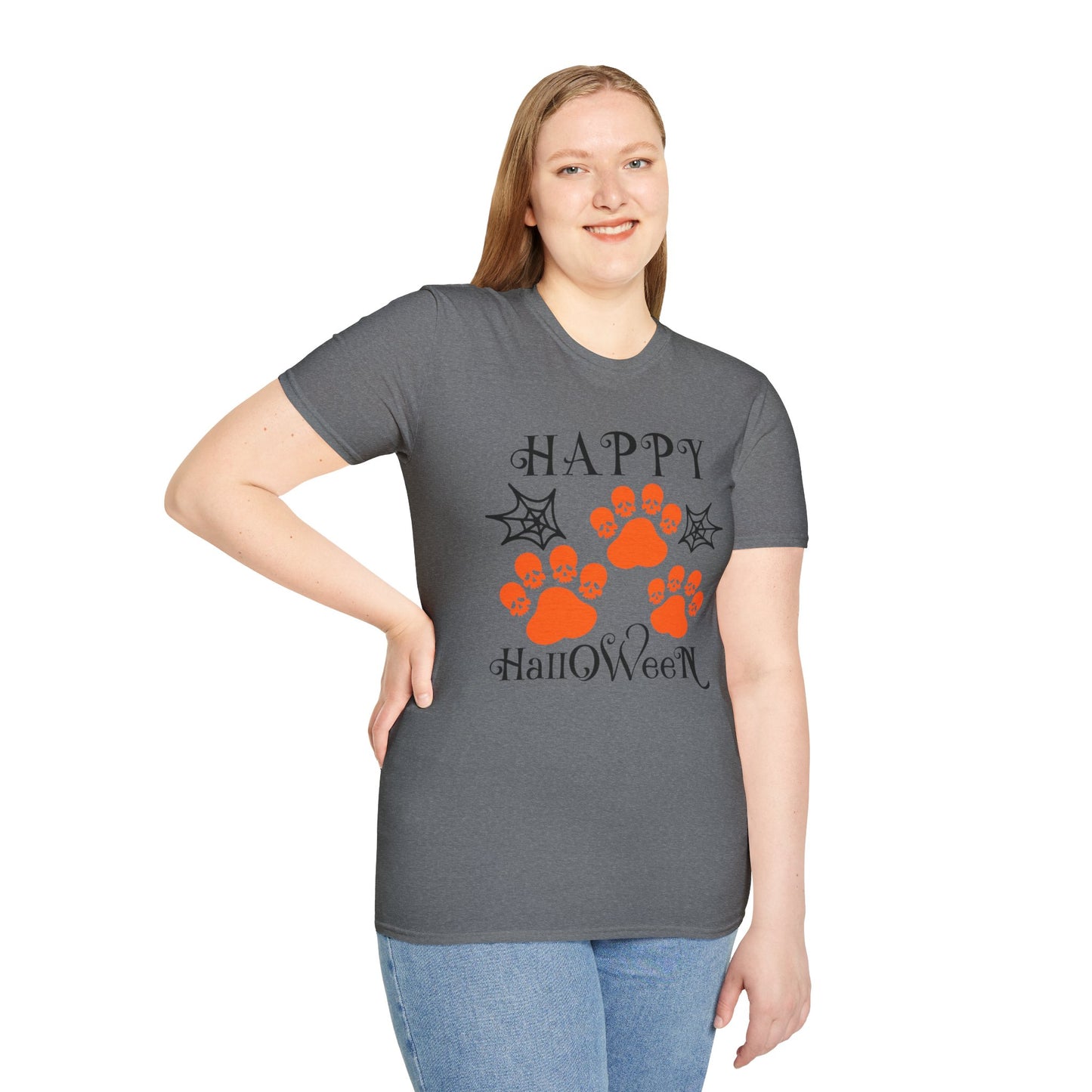 Happy Halloween Paw Print Tee