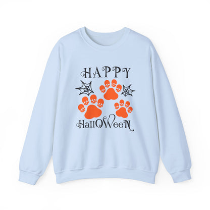 Happy Halloween Paw Print Crewneck