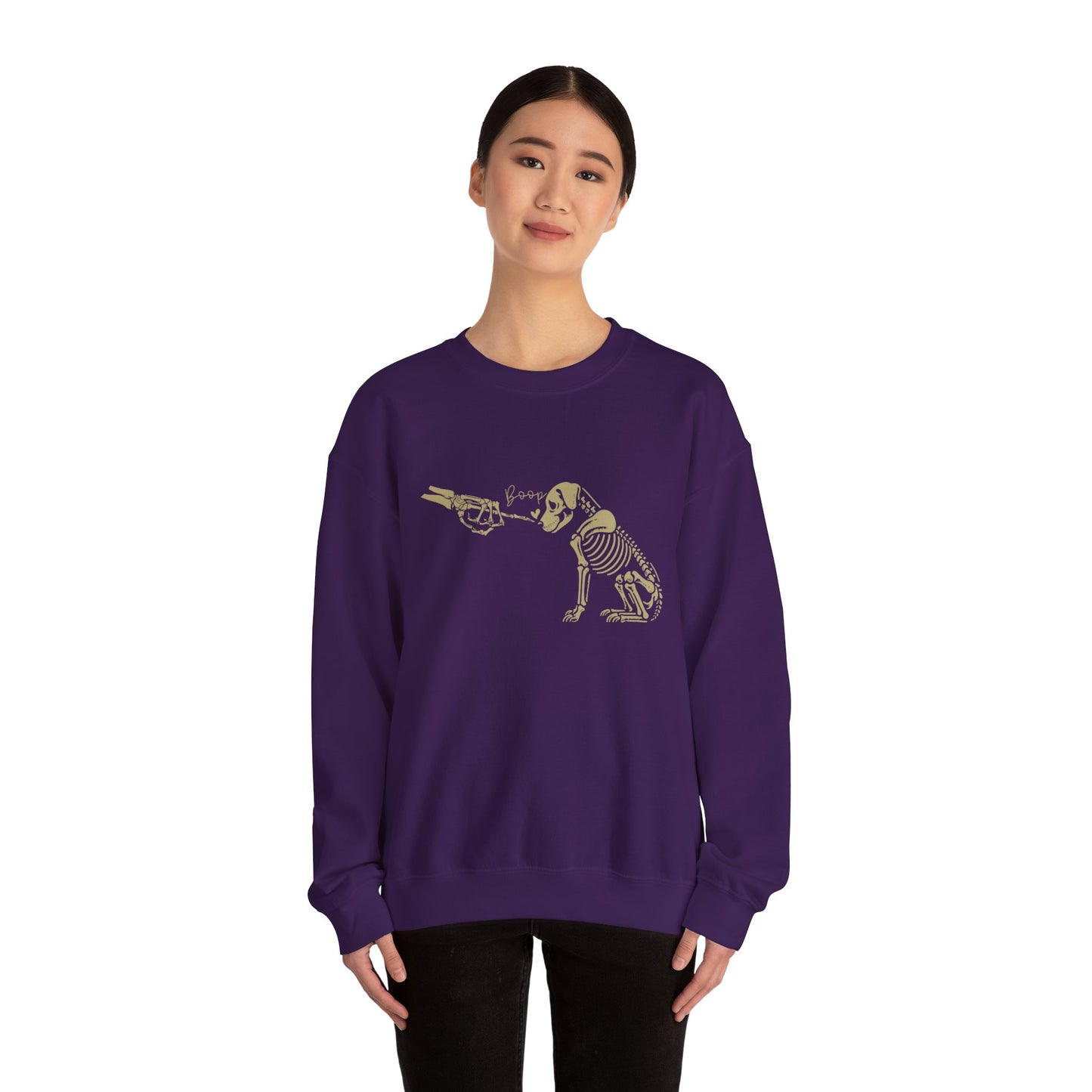 Skeleton Dog Boop Halloween Crewneck