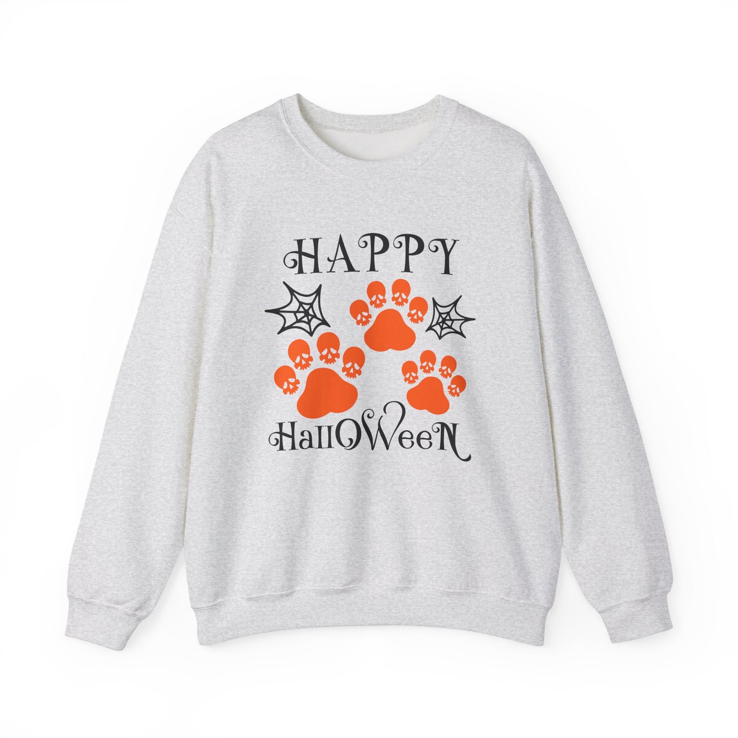 Happy Halloween Paw Print Crewneck