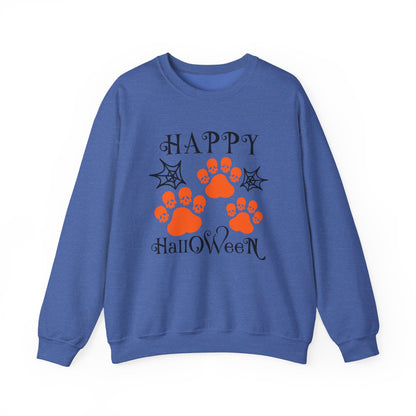 Happy Halloween Paw Print Crewneck