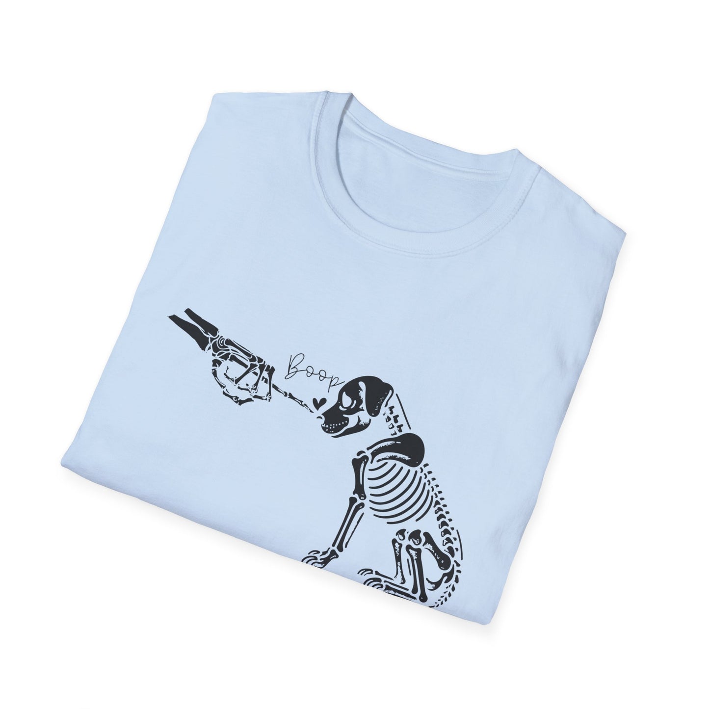 Skeleton Dog Boop Halloween Tee