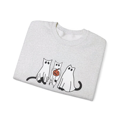 Black Cat Ghosts Halloween Crewneck