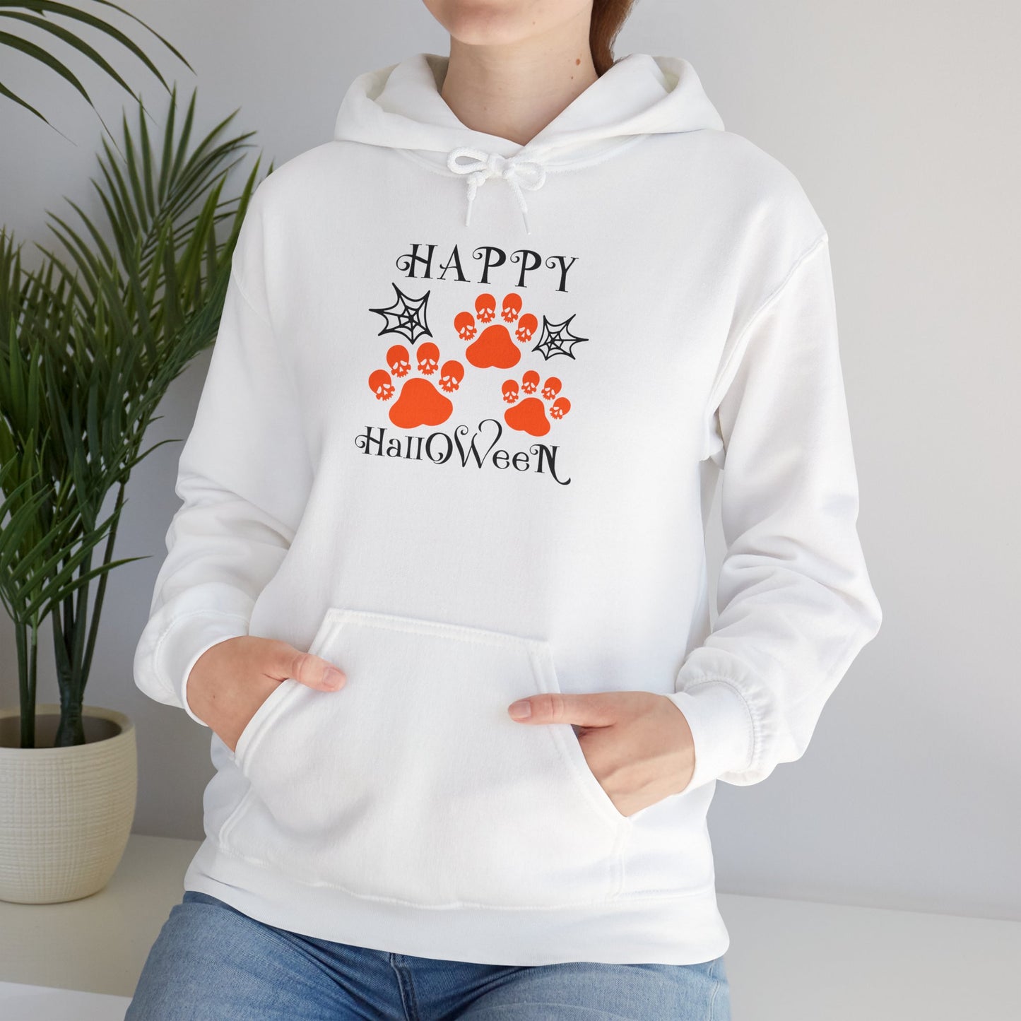 Happy Halloween Paw Print hoodie