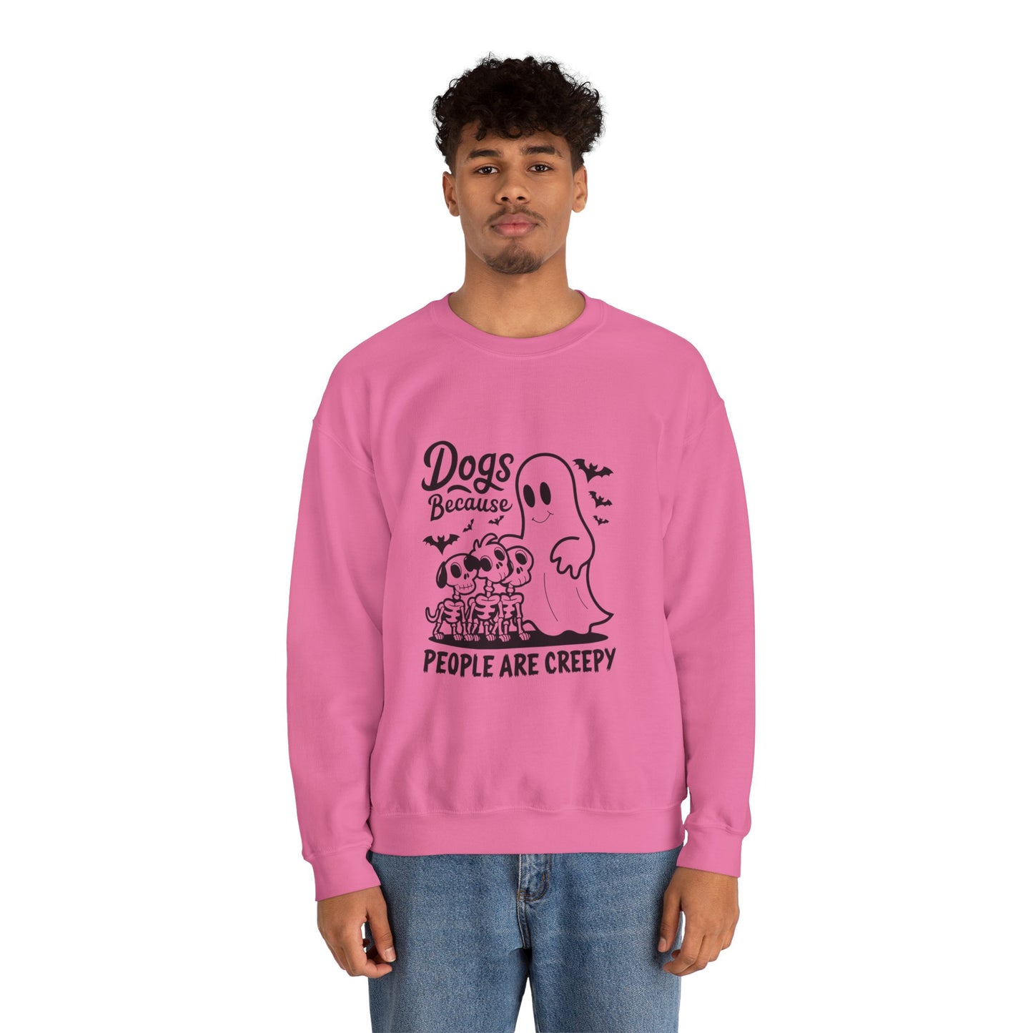 Dogs, Because People Are Creepy Halloween Crewneck