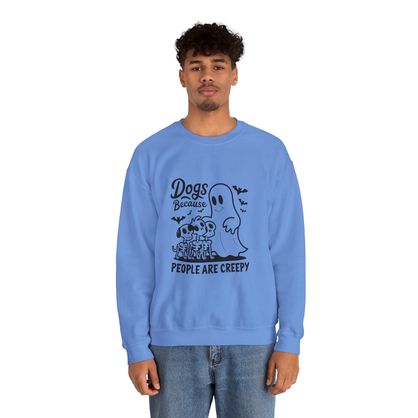 Dogs, Because People Are Creepy Halloween Crewneck