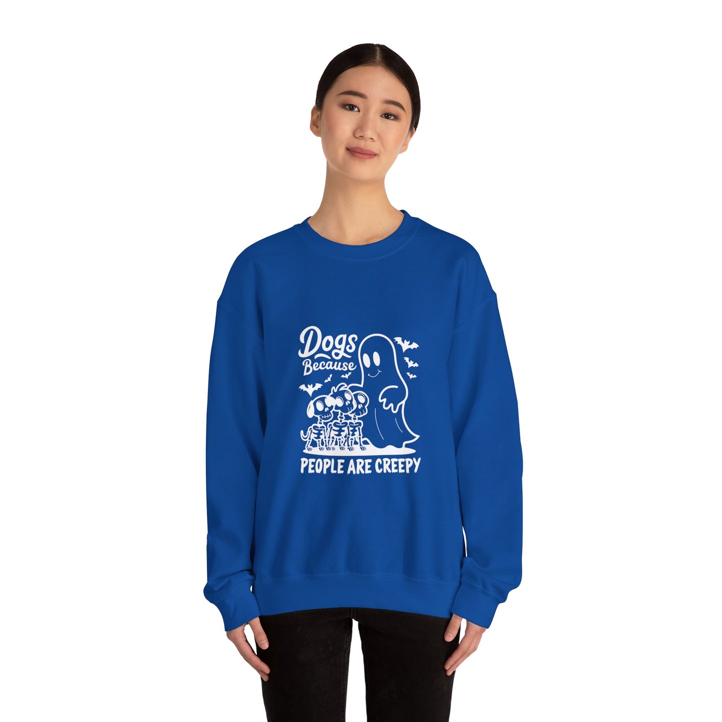 Dogs, Because People Are Creepy Halloween Crewneck