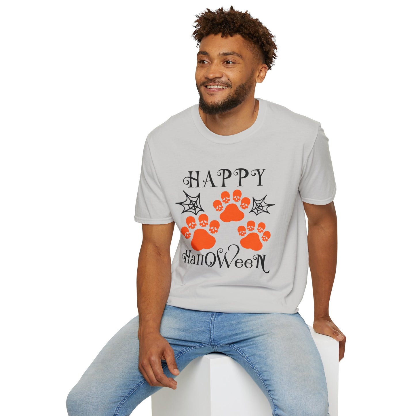 Happy Halloween Paw Print Tee