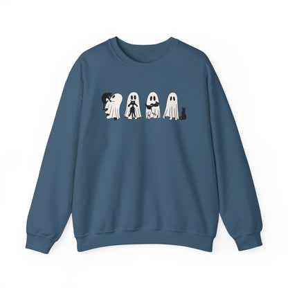 Ghosts Holding Cats Halloween Crewneck