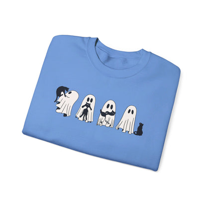 Ghosts Holding Cats Halloween Crewneck