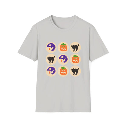 Halloween Black Cat Cookie Design T-Shirt