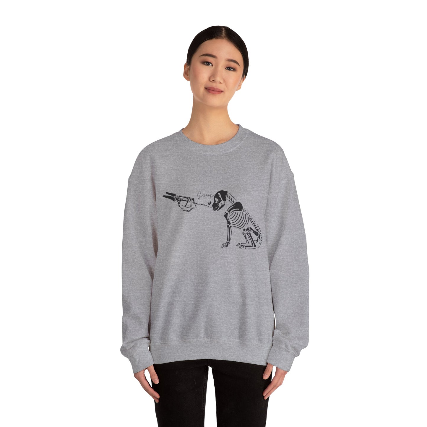 Skeleton Dog Boop Halloween Crewneck