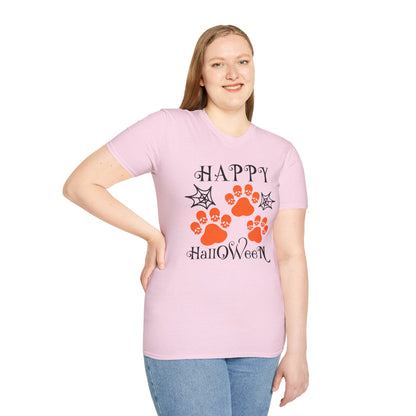 Happy Halloween Paw Print Tee